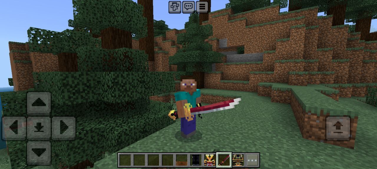 Меч из Мода на Самураев для Minecraft Bedrock
