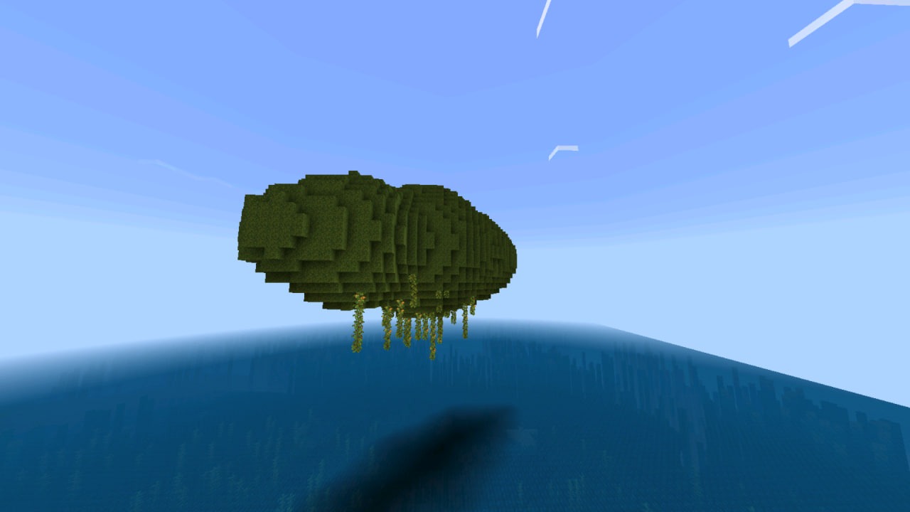 Floating islands из аддона Better Biomes в Майнкрафт ПЕ