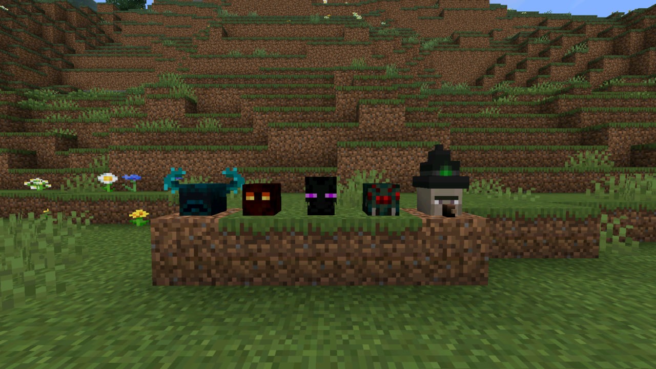 Головы Мобов из Мода Mobs Head в Майнкрафт ПЕ