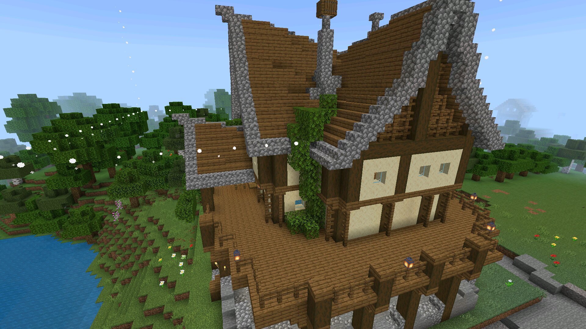 Домик из чита на строительство в Майнкрафт ПЕ