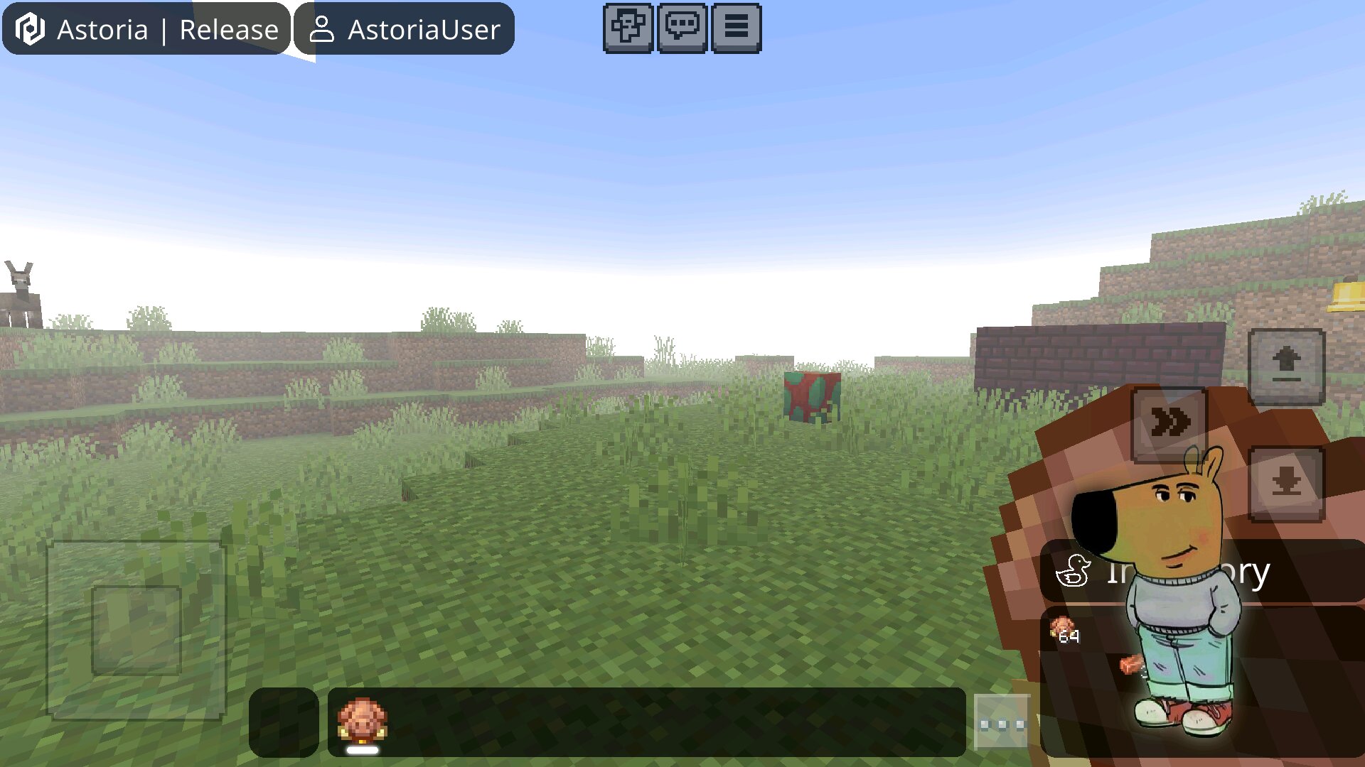 Интерфейс из клиента Астория в Minecraft PE Интерфейс из клиента Астория в Майнкрафт ПЕ