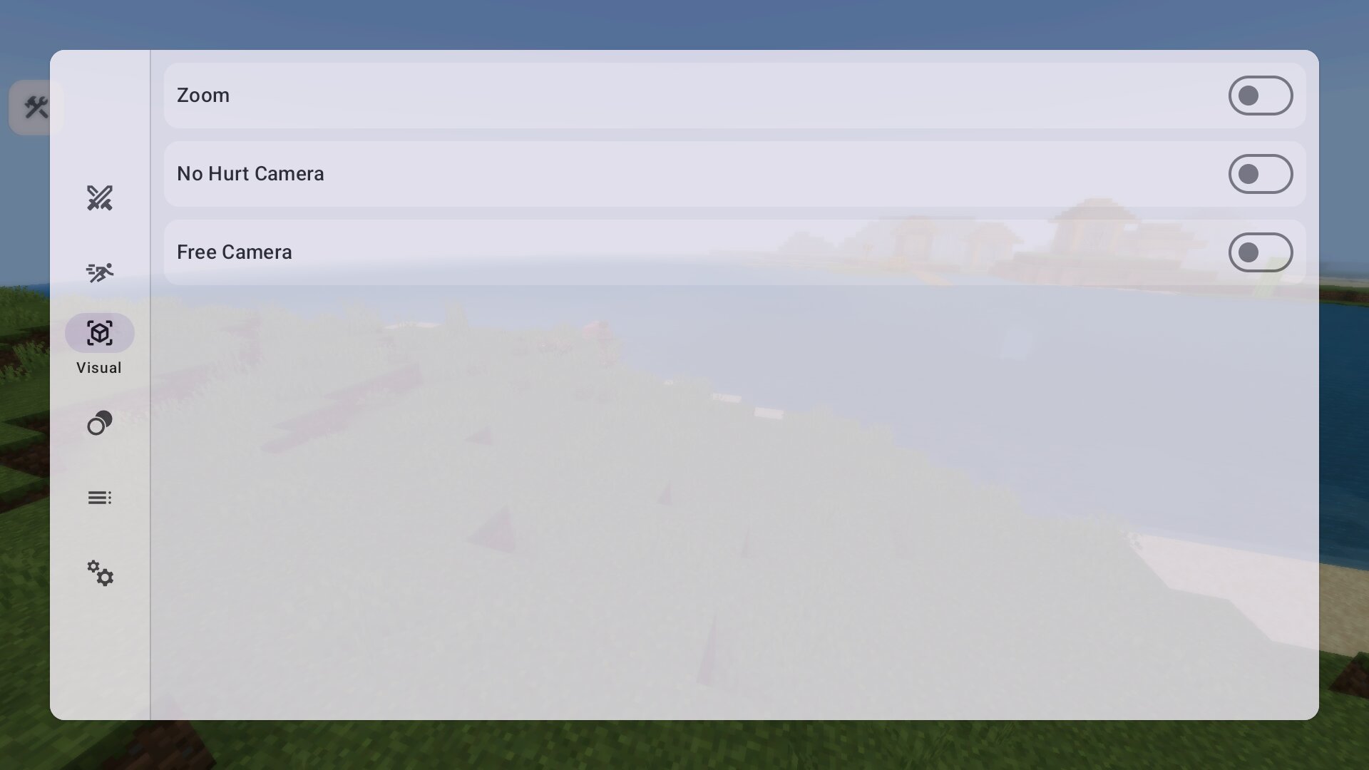 Камера из клиента на визуал в Майнкрафт ПЕ