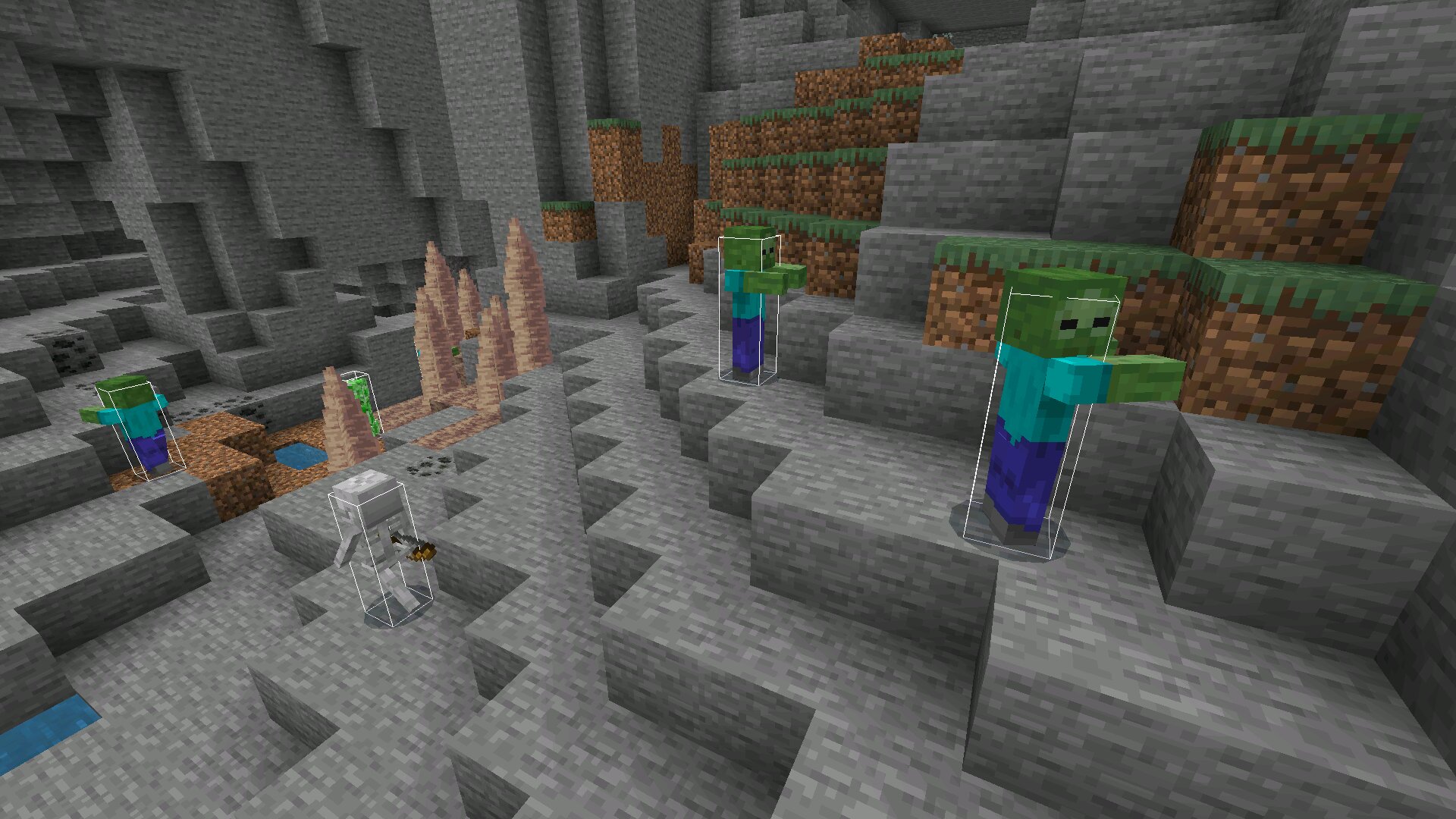 Мобы из чита на хитбоксы в Майнкрафт ПЕ