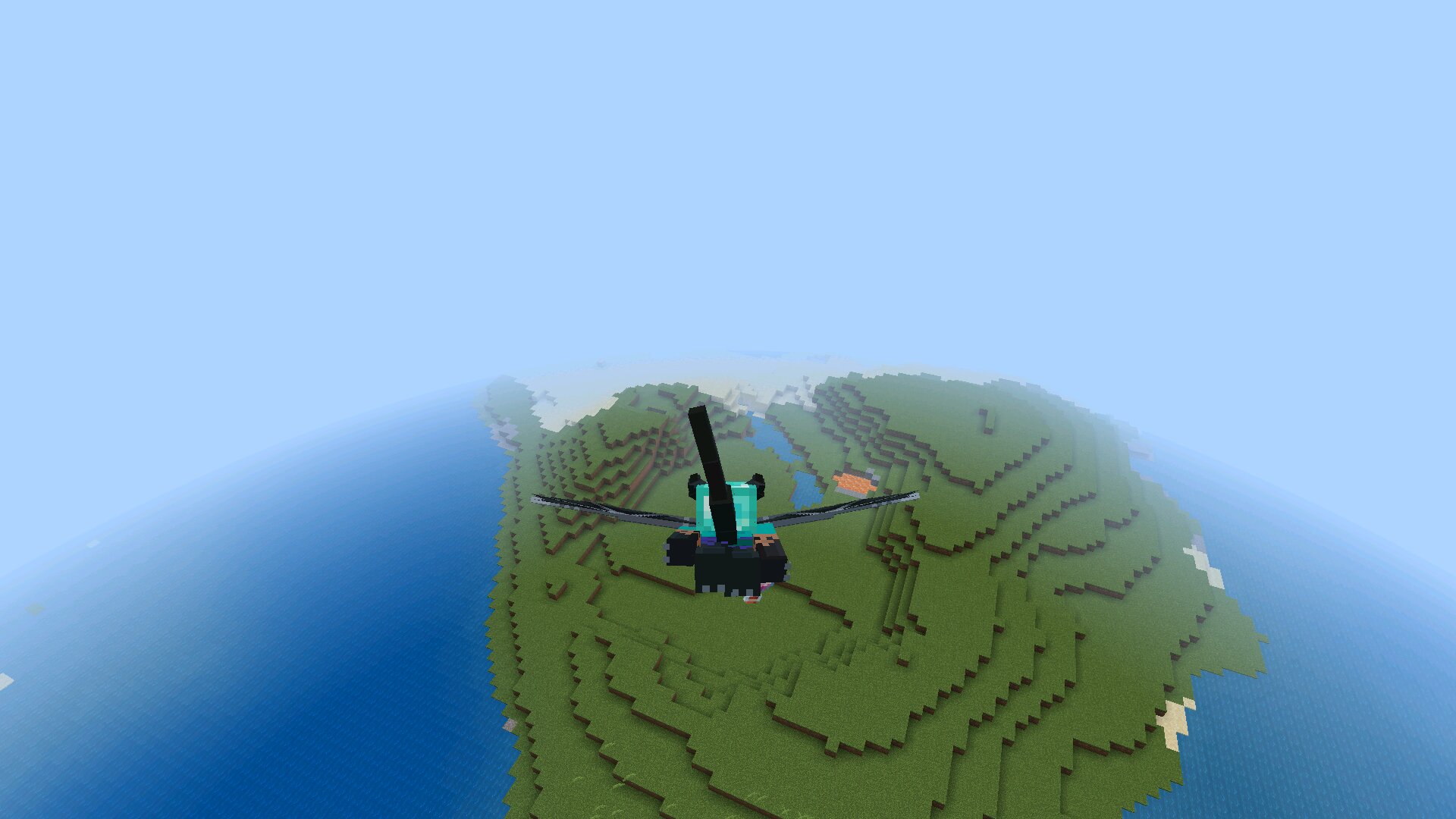 На высоте из чита на полет в Minecraft PE На высоте из чита на полет в Майнкрафт ПЕ