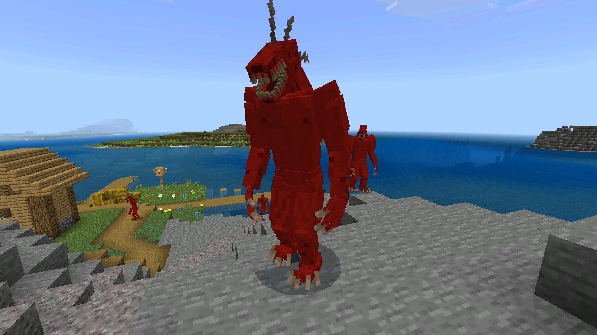 Чудище из мода на хоррор в Minecraft PE Чудище из мода на хоррор в Майнкрафт ПЕ