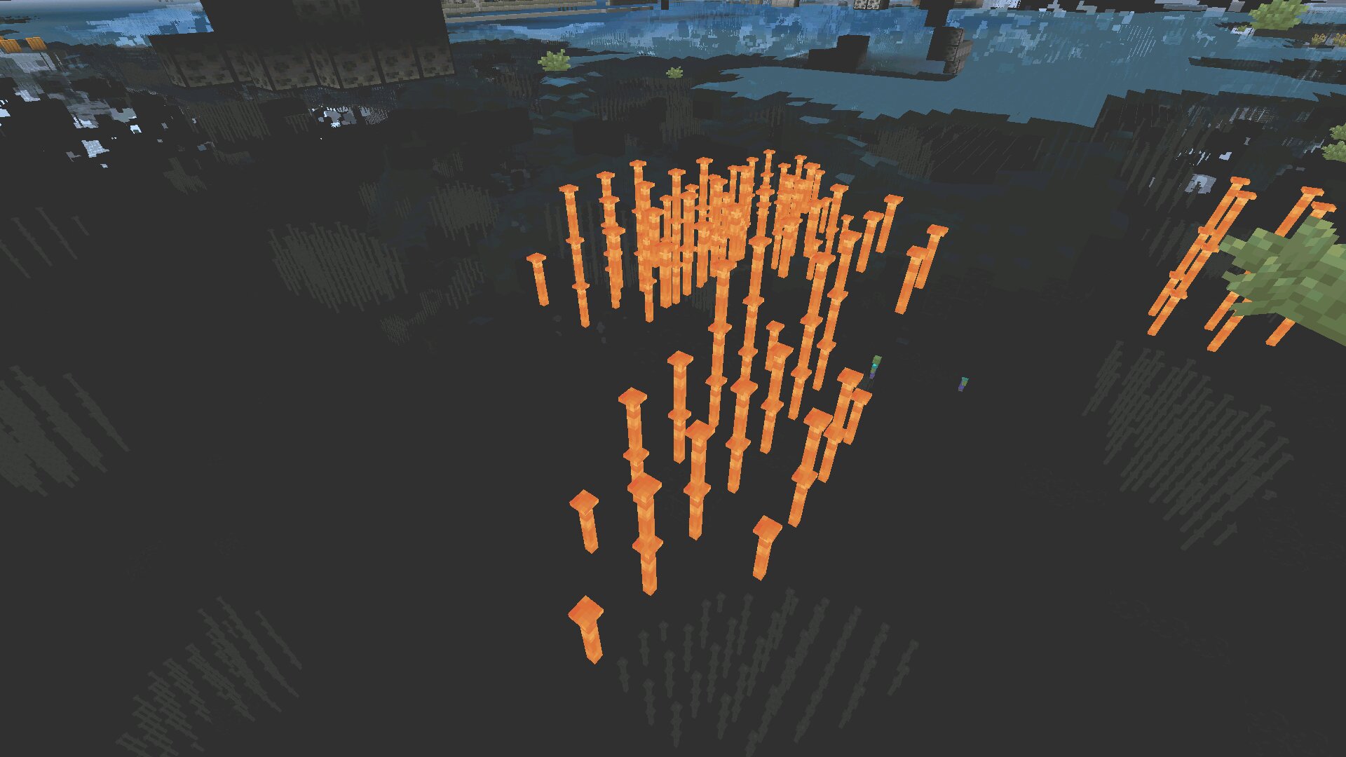 Лава из чита на руды в Minecraft PE