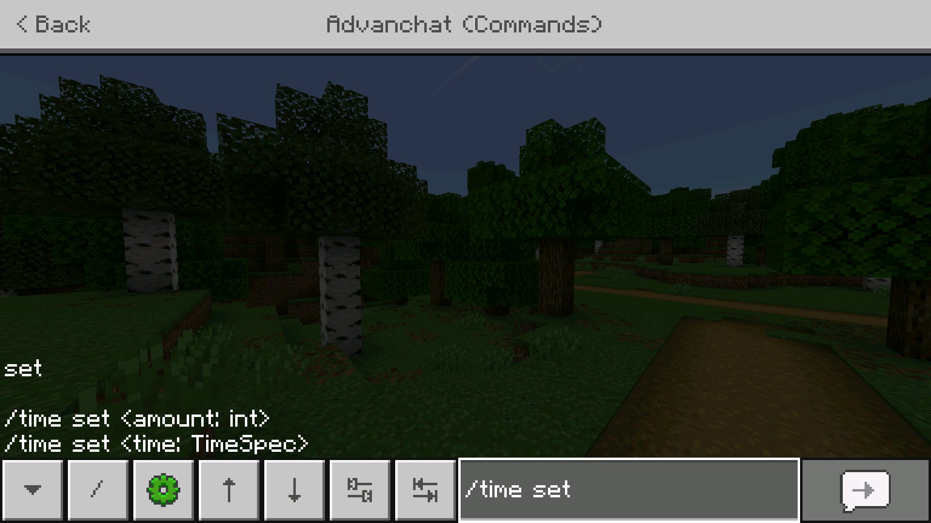 Время из чита на кнопки в Майнкрафт ПЕ