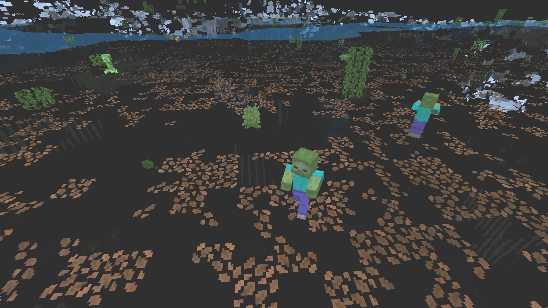 Зомби из чита на руды в Minecraft PE