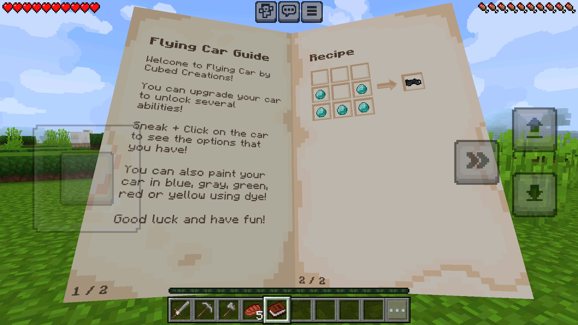 Гайд из мода на летающие машины в Minecraft PE Гайд из мода на летающие машины в Майнкрафт ПЕ