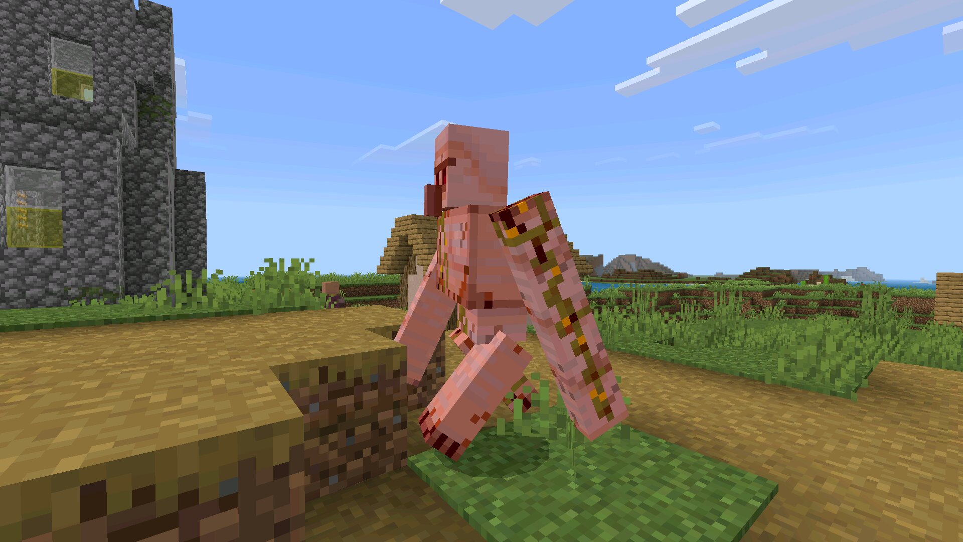 Голем из чита Аура в Майнкрафт ПЕ