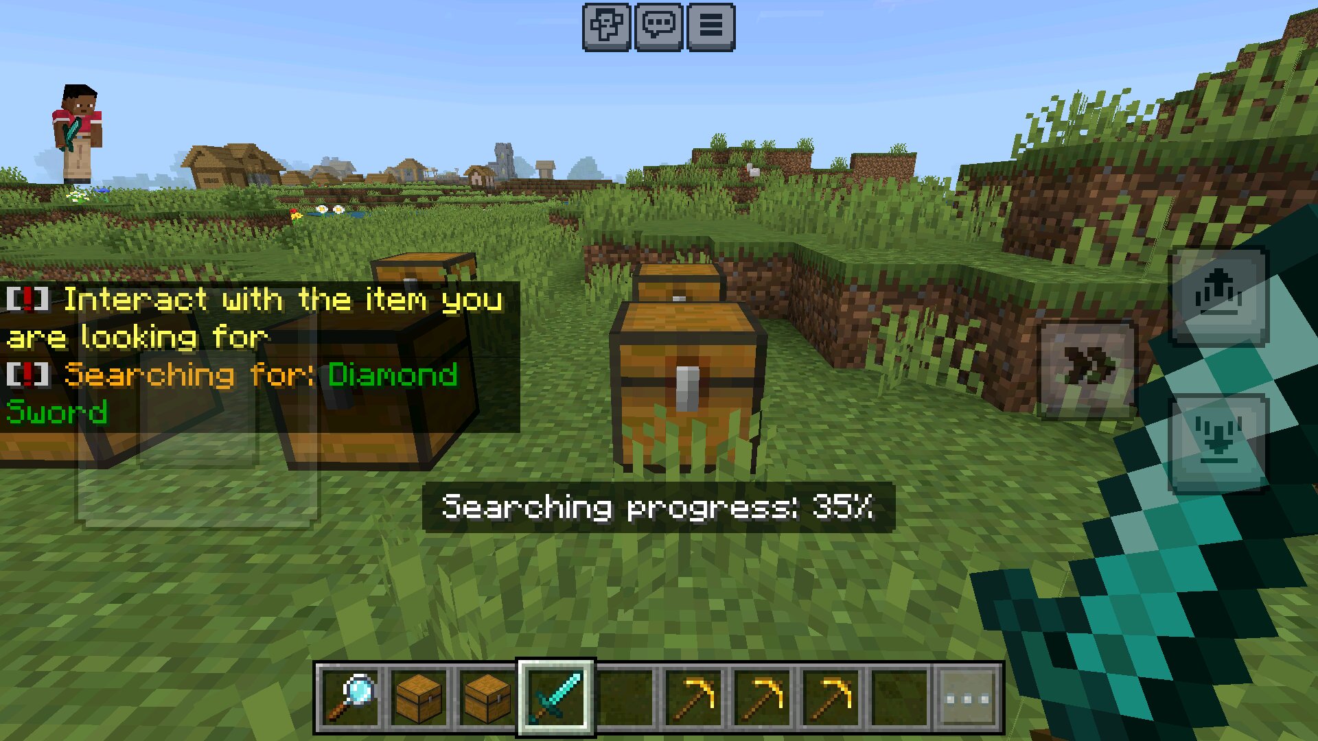 Интерфейс из чита на сундуки в Майнкрафт ПЕ