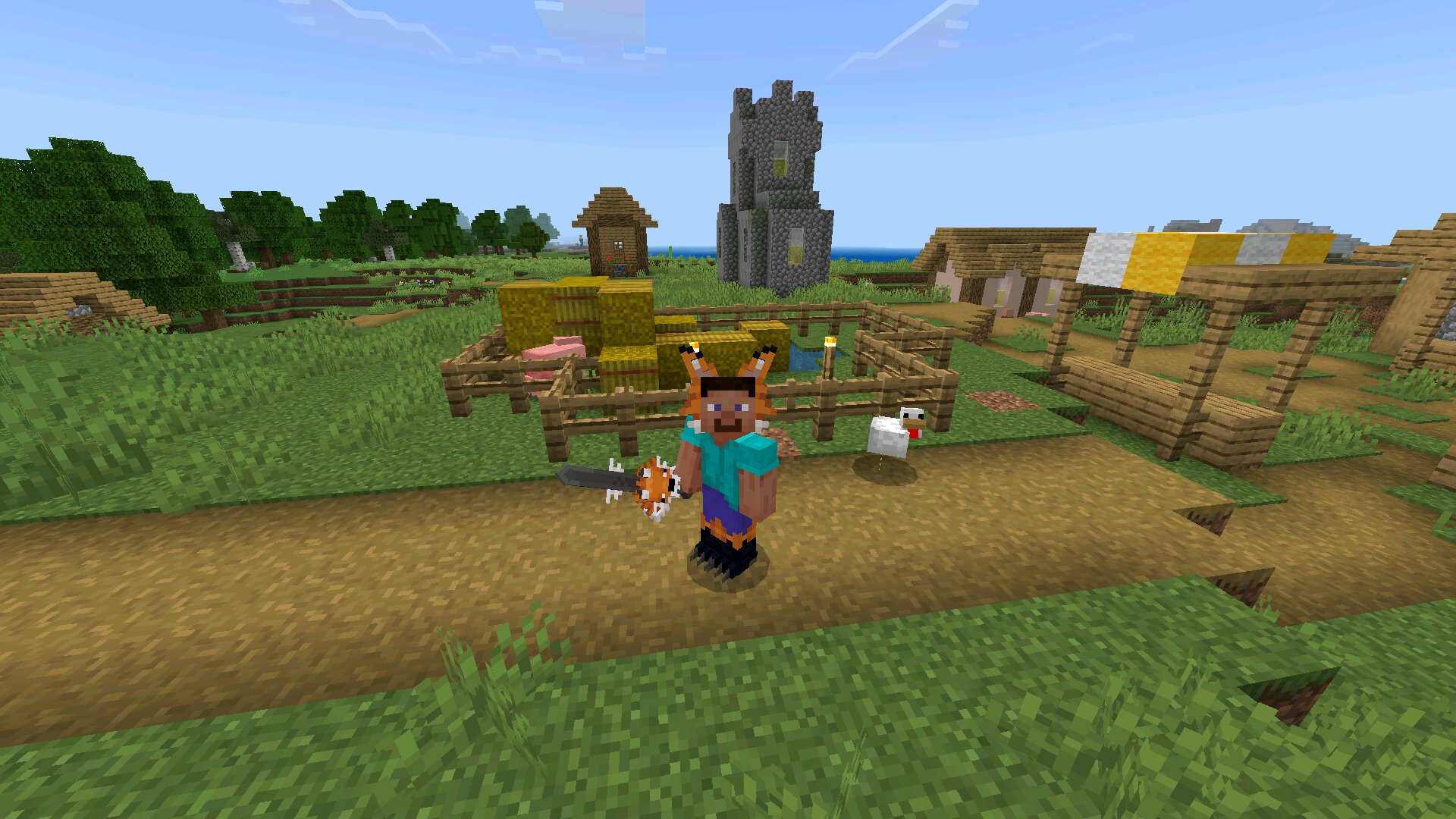 Лиса из мода Fur Craft для Майнкрафт ПЕ