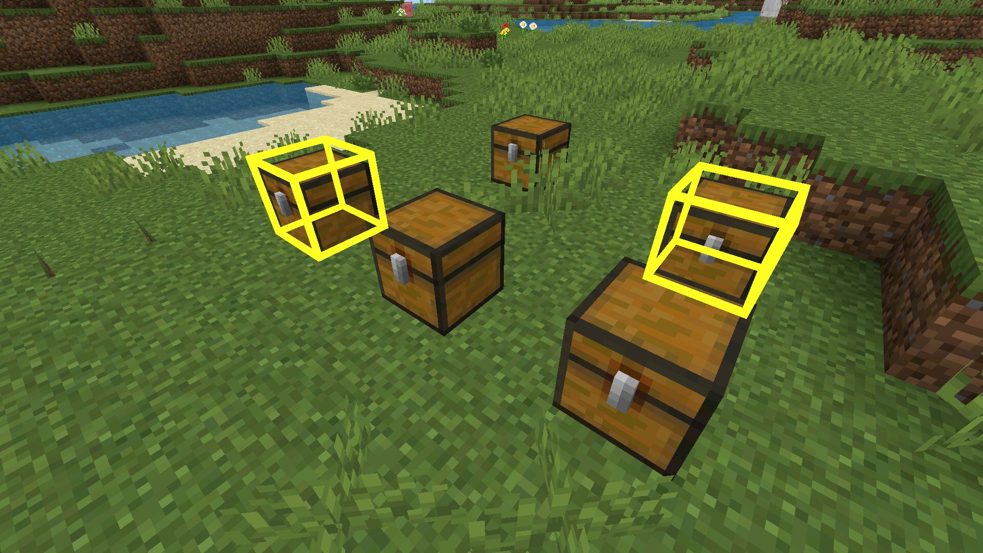 Подсветка из чита на сундуки в Майнкрафт ПЕ