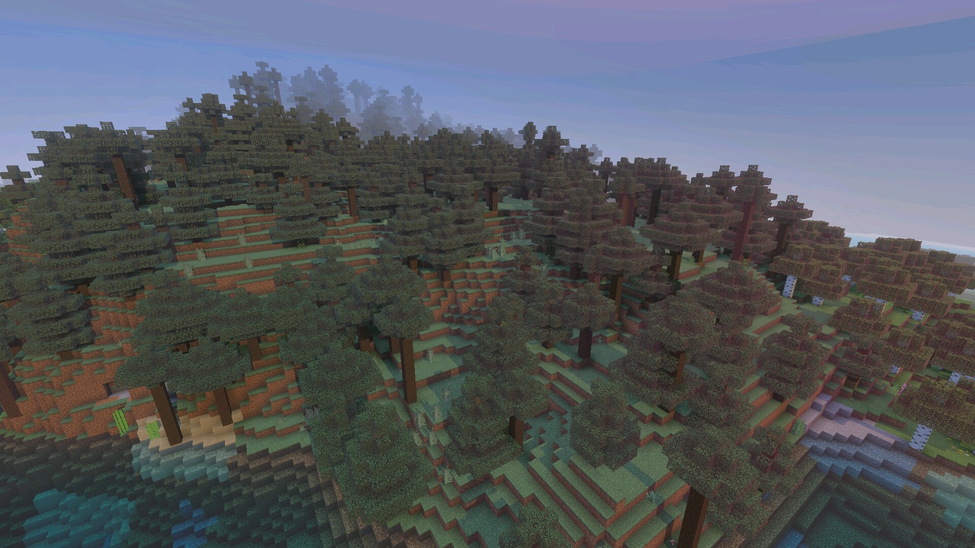 Лес из шейдера Комплементари в Minecraft PE Лес из шейдера Комплементари в Майнкрафт ПЕ