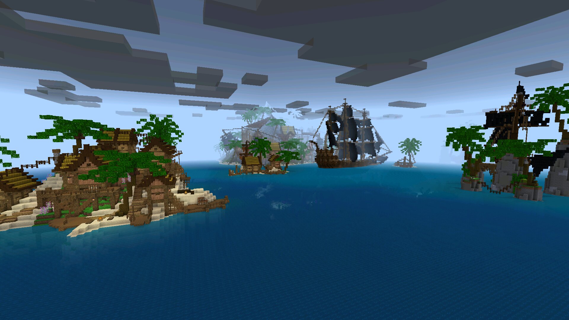 Острова из мода на пиратов в Майнкрафт ПЕ