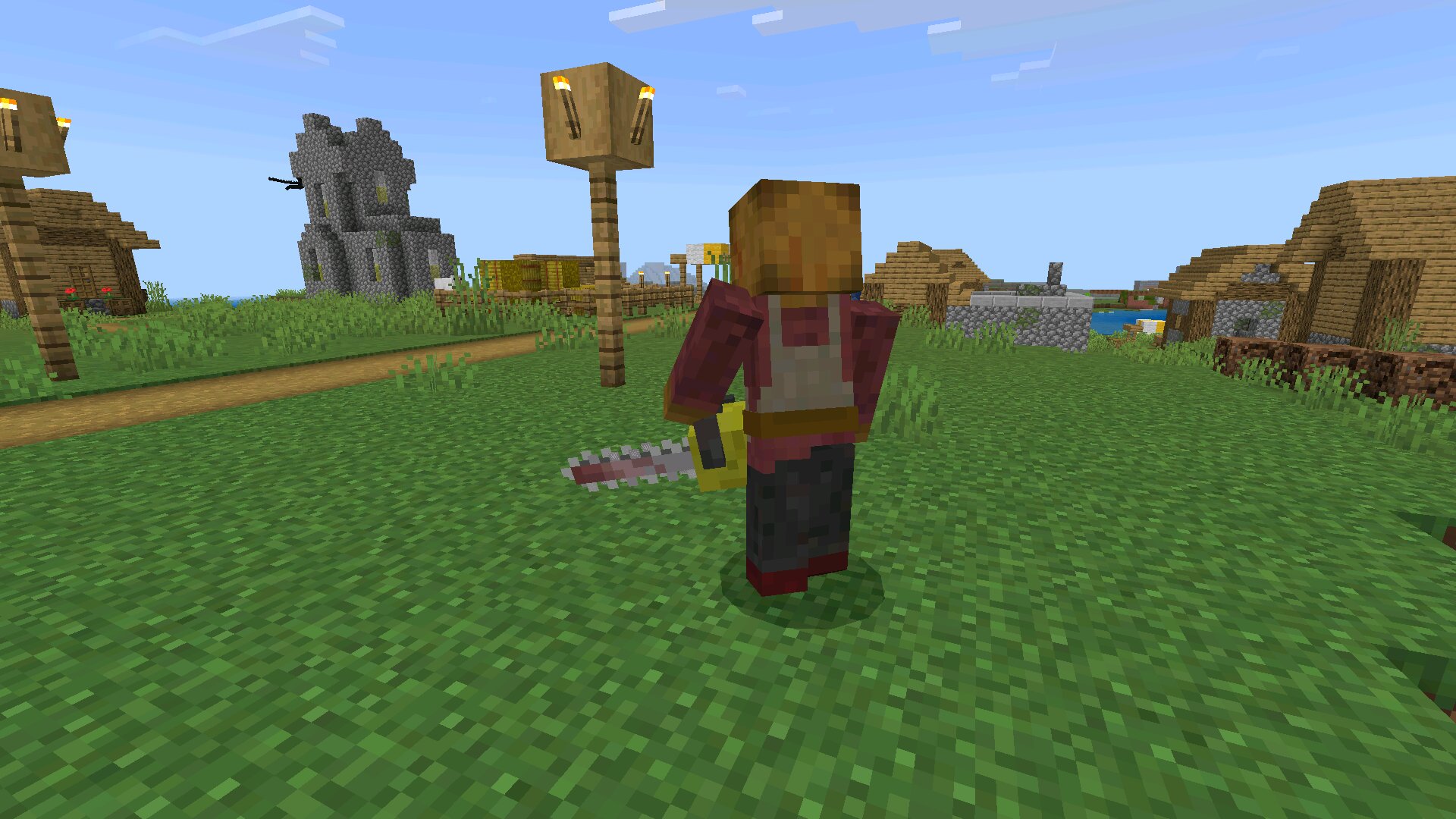 Бензопила из мода на Психопата для Майнкрафт ПЕ