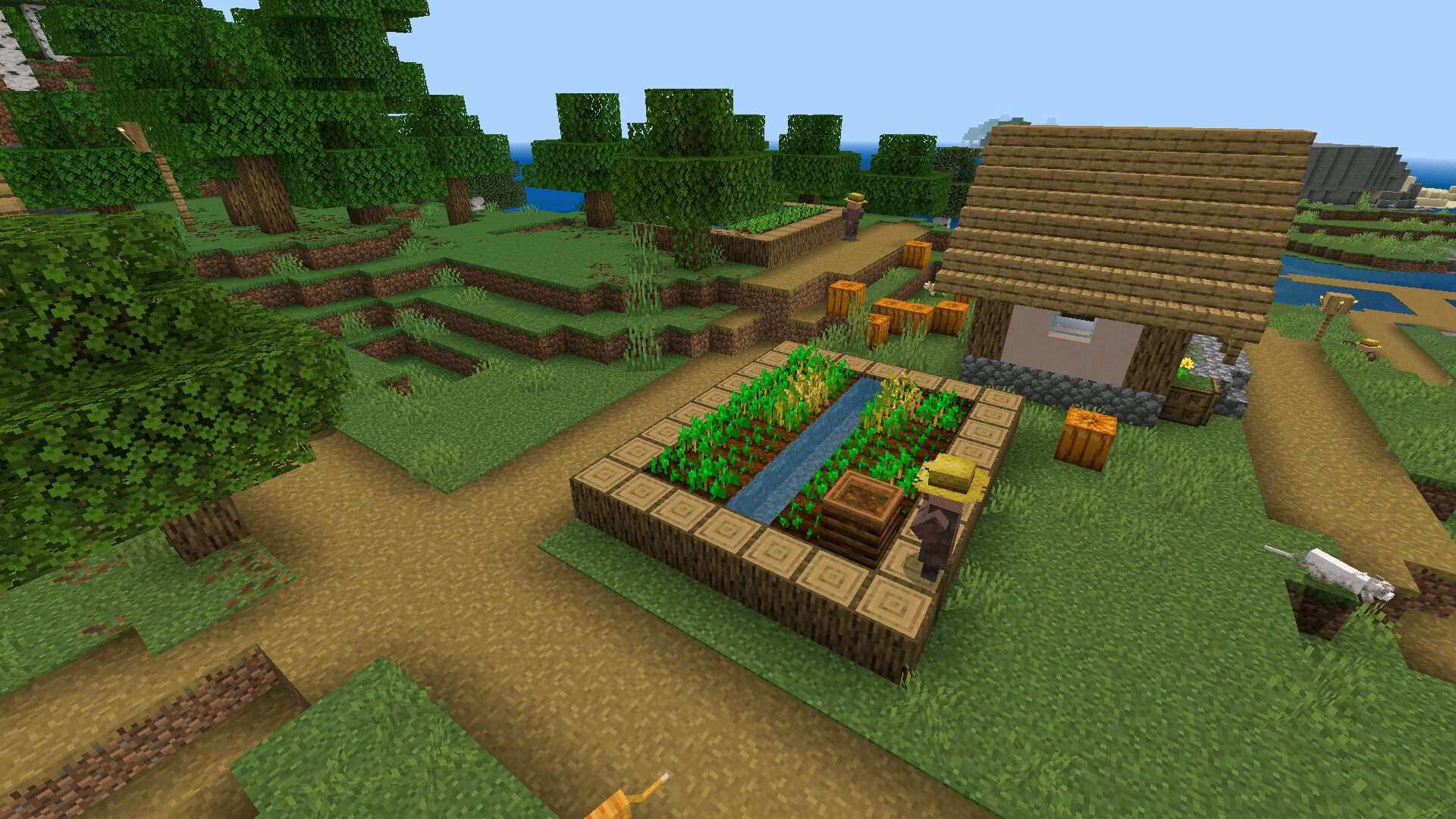 Деревня из модов чтобы играть с друзьями в Майнкрафт ПЕ