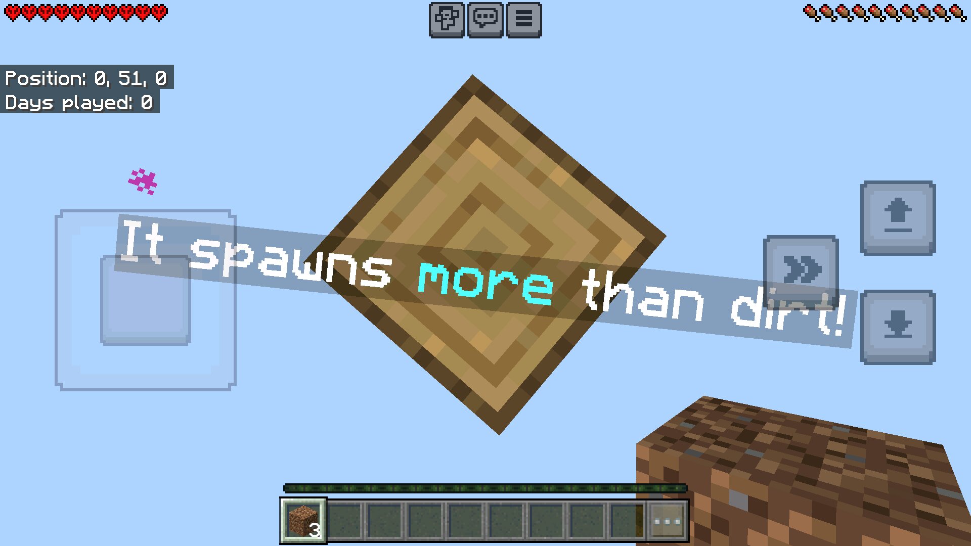 Гайд из карты на 1 блок хардкор для Minecraft PE Гайд из карты на 1 блок хардкор для Майнкрафт ПЕ