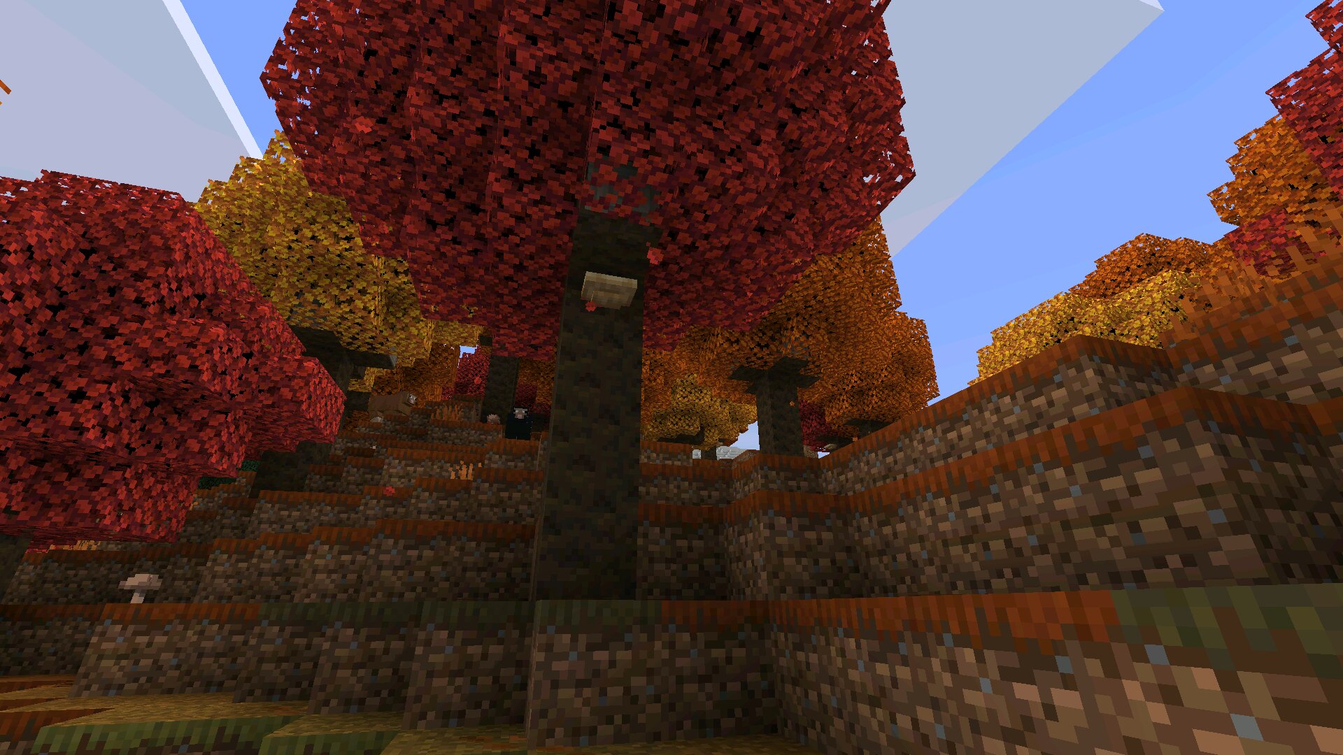 Дерево из Minecraft с Осенним лесом Дерево из Майнкрафт с Осенним лесом