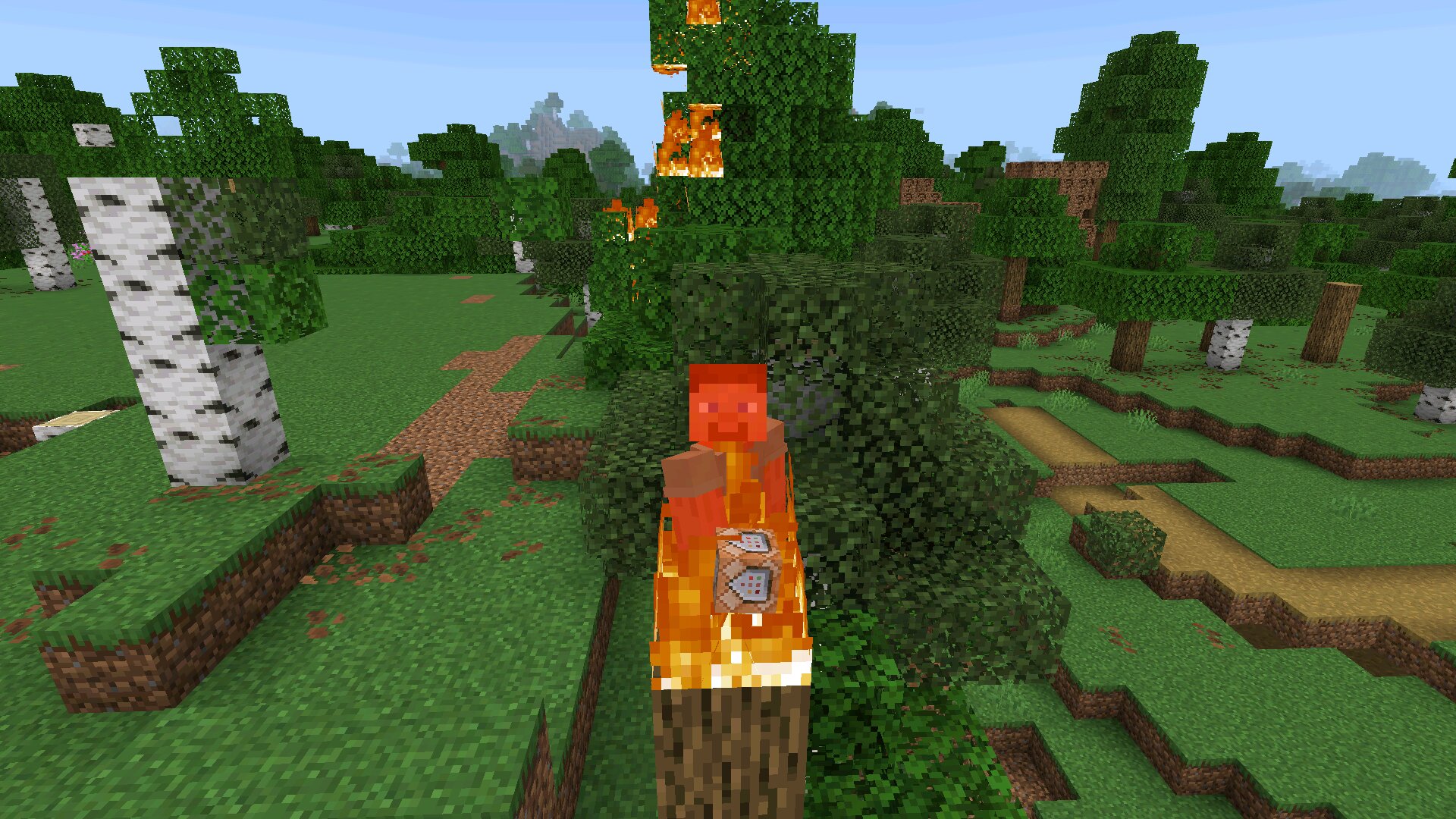Огонь из мода на Способности Мобов для Minecraft PE Огонь из мода на Способности Мобов для Майнкрафт ПЕ