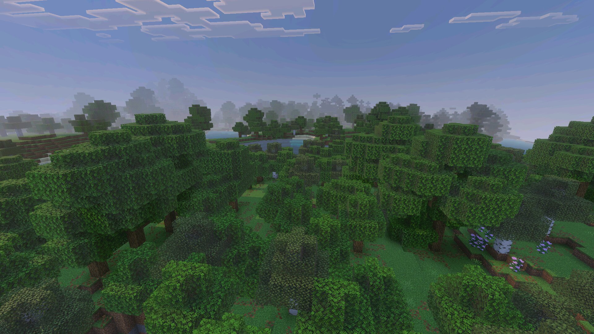 Лес из Мода Sodium в Minecraft PE Лес из Мода Sodium в Майнкрафт ПЕ